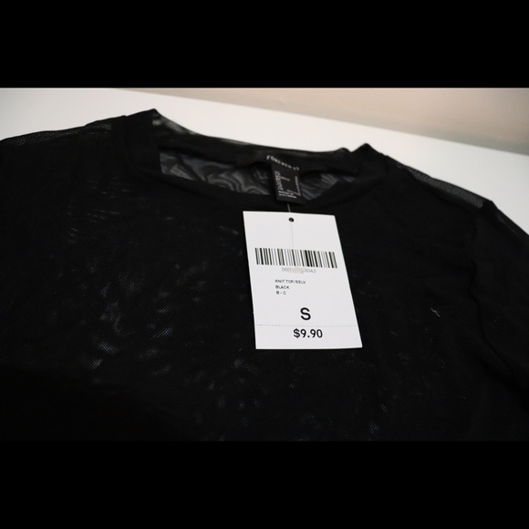 BLACK MESH TOP - Picture 2 of 3